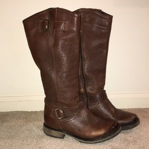 Steve Madden Fairmont Brown Leather Boots Size 7.5